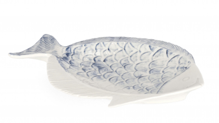 DINING - Platou Favignana, Portelan, Argintiu/Alb, 29x22.1x3.2 cm