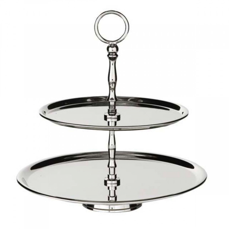 DINING - Platou tort, Eglinton, finisaj nichel 2 straturi, Dims: Ø 26 | H. 28  (CM)