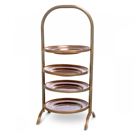 Platou tort, Encore, finisaj din alamă cu aspect vintage DINING - Platou tort, Encore, finisaj din alamă cu aspect vintage