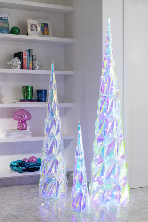 SALE % - Pom de Craciun, Lumini LED din PVC multicolor, L