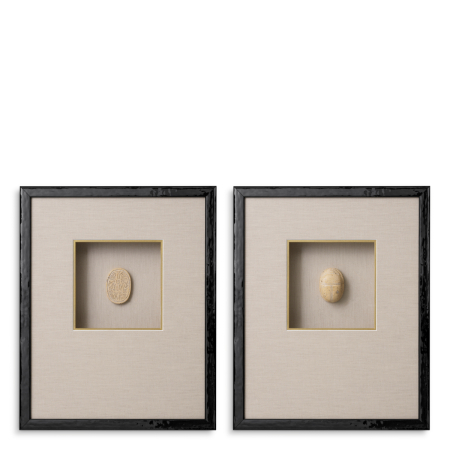 DECORATIUNI - Print decoratiuni murale cu incrustatii Menes, Set de 2 |W. 44 | D. 6 | H. 54 cm | per frame