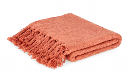 SALE % - Prosop cu franjuri, Jalia, Coral 130X170