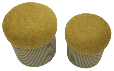 Puf Aspen verde, 2 buc. cm ø 42x44-35x37 [1]