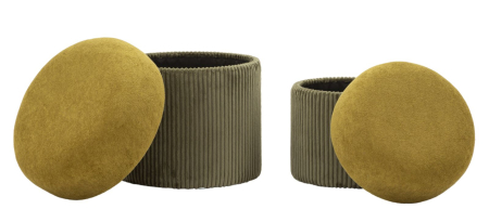 Puf Aspen verde, 2 buc. cm ø 42x44-35x37 [5]