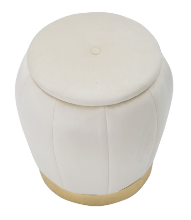 Puf crem/auriu Paris cm ø 43x43 [1]