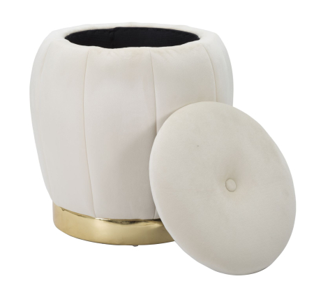 Puf crem/auriu Paris cm ø 43x43 [4]