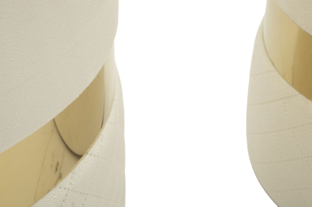 Puf crem Sheffield, 2 buc. cm ø 37x42-28x35 [2]
