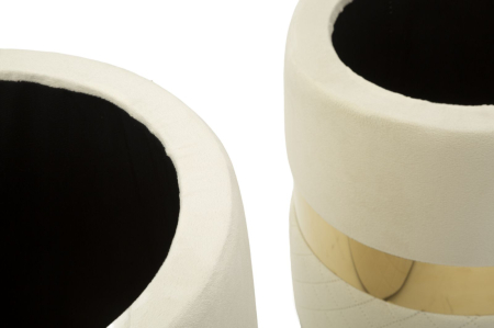 Puf crem Sheffield, 2 buc. cm ø 37x42-28x35 [7]