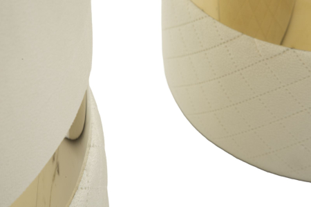 Puf crem Sheffield, 2 buc. cm ø 37x42-28x35 [5]