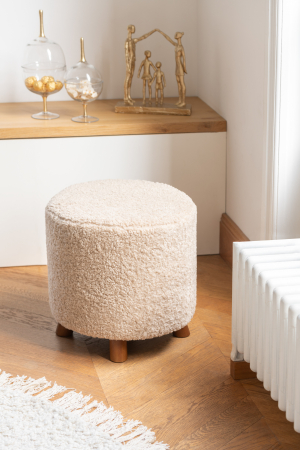 SALE % - Puf cu Picior Bej