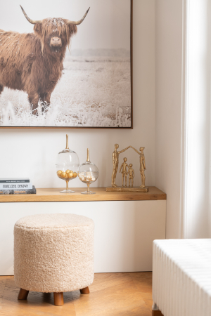 Puf cu Picior Bej [2]