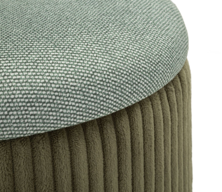 Puf cu spatiu depozitare Bolzano verde set de 2 buc cm ø 38x38-32x28 [3]