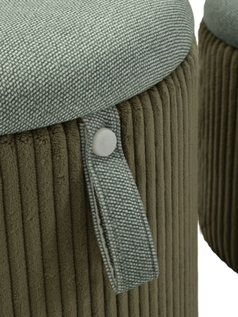 Puf cu spatiu depozitare Bolzano verde set de 2 buc cm ø 38x38-32x28 [2]