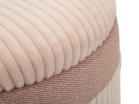 Puf cu spatiu depozitare, roz, set de 3 piese, cm ø 40,5x49,5-35x42-31x38 [4]