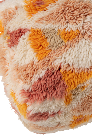 Puf geometric din lana multicolor [3]