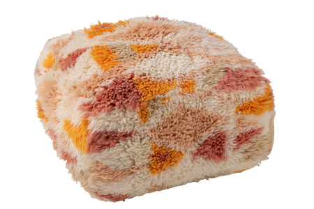 Puf geometric din lana multicolor [1]
