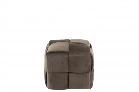 Puf , Lemn/Textil, Maro, 42x42x40 cm [1]