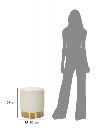Puf SHARON, rotund cm ø36x39 [6]