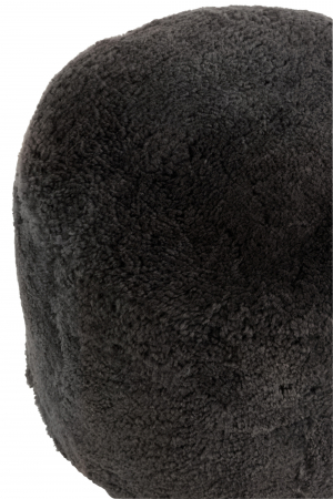 Puf Sheepskin, Textil, Gri inchis, 57x57x47 cm [1]