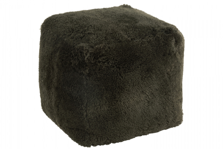 Taburete si pufuri - Puf Sheepskin , Textil, Verde, 45x45x40 cm