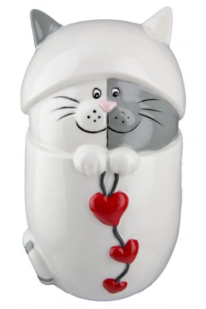 Pusculita din porțelan Pisica Amor [1]
