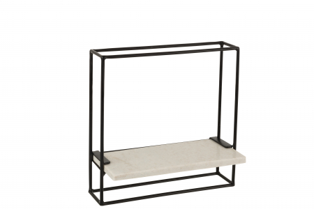 Polite si rafturi - Etajera , Metal/Fier, Alb, 15.5x35x35 cm