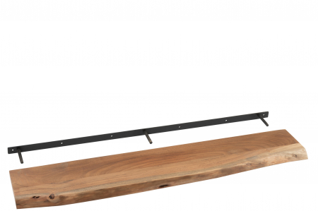 Polite si rafturi - Raft Gerard, Lemn salcam, natural, 115x25x3.5 cm