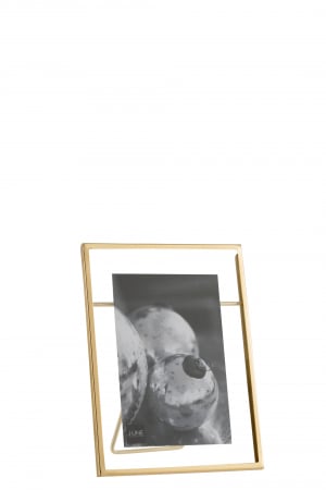 IN STOC - Rama foto (10x15 cm), Metal, Auriu, 15x20x8 cm