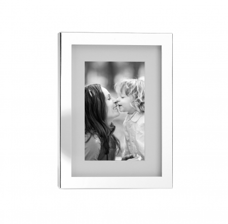 Rama foto Ben, Sticla/Placat cu argint/Zinc, Argintiu, 15.60x1.50x20.70 cm [1]