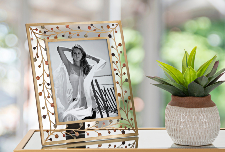 SALE % - Rama foto Bixy, Fier, Multicolor, 36.2x32.5x13.5 cm
