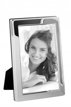 Rama foto Classic, Sticla/Placat cu argint/Zinc, Argintiu, 11.30x1x15.10 cm [1]