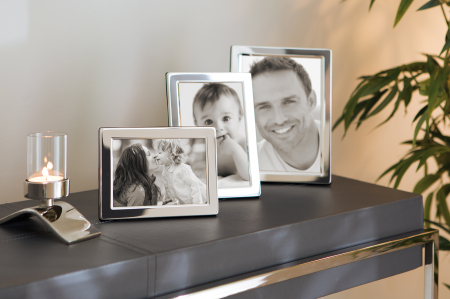 SALE % - Rama foto Classic, Sticla/Placat cu argint/Zinc, Argintiu, 15.20x1x20.20 cm