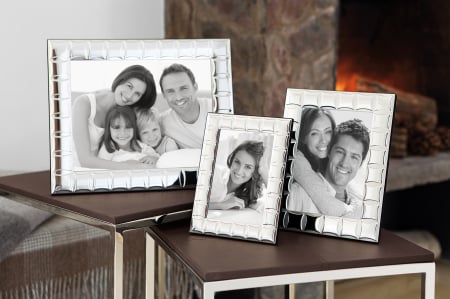 DECORATIUNI - Rama foto Dana, Sticla/Metal/Placat cu argint, Argintiu, 19.80x1.50x14.60 cm