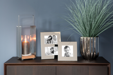 Rama foto dubla JANA, placata cu nichel, 28.8 x 22.2 x 2.1 cm, Fink [1]