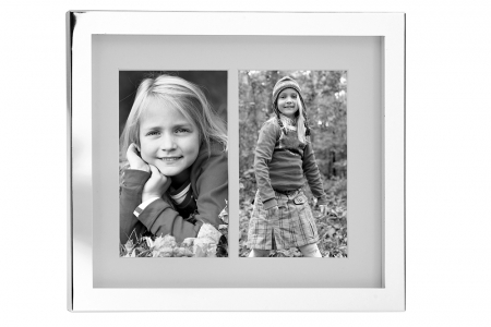 Rama foto dubla BEN, placata cu argint , 22.5X27.5 cm [1]