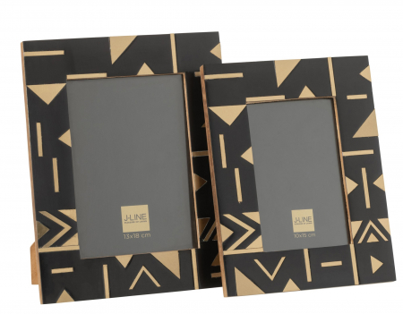 Rama foto Geometric, Lemn, Multicolor, 19x1.5x24 cm [2]