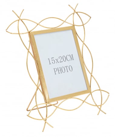 Rama foto Glam, Fier/Sticla, Auriu, 32x29.5x1.4 cm [4]