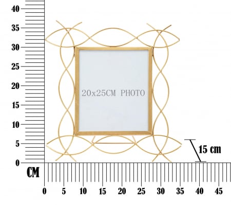 Rama foto Glam, Fier/Sticla, Auriu, 37x35.5x1.5 cm [5]