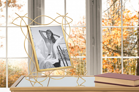SALE % - Rama foto Glam, Fier/Sticla, Auriu, 37x35.5x1.5 cm