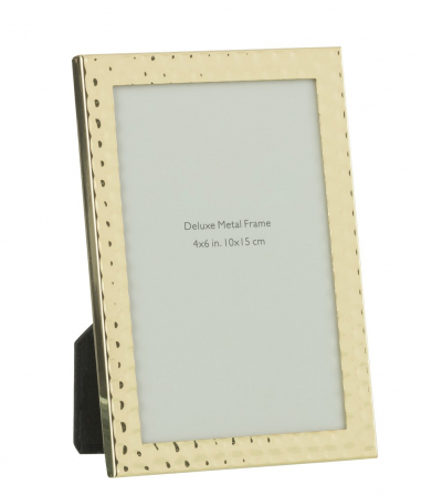 SALE % - Rama foto Hammered, Metal, Auriu, 11x1.5x16 cm