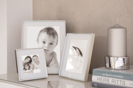 Rama foto KIM, metal placat cu argint/sticla, 15.3 x 15.3 x 2.5 cm, Fink [2]