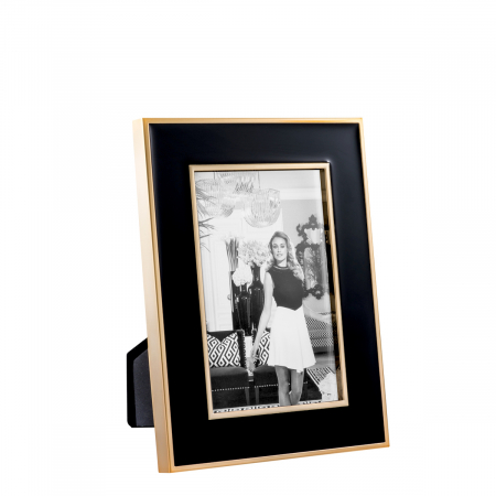 DECORATIUNI - Ramă foto, Lantana negru rose gold S set de 6, Dims: W. 15 | D. 2 | H. 21  (CM)