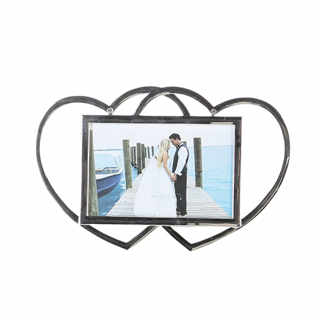 Decoratiuni - Rama foto Love memories, metal/crom, argintiu, 25x16 cm
