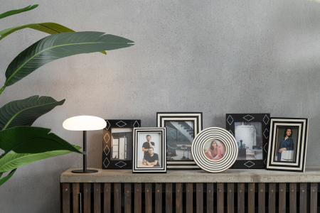 Decoratiuni - Rama foto, Material sintetic, Negru, 13x18x0.75