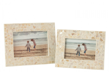 Rama foto Nuye (12x17 cm), Lemn, Crem, 20x2x25 cm [1]