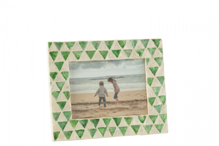 Rame foto - Rama foto Nuye (12x17 cm), Lemn, Verde, 25x11x20 cm