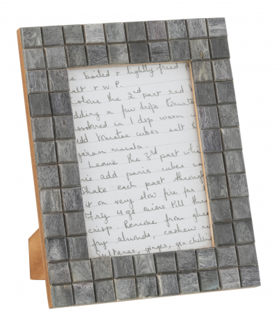 SALE % - Rama foto Pattern Square, Lemn, Gri, 19x2x24 cm