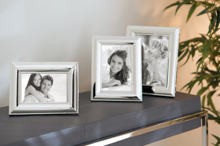 Rama foto PEARL, metal placat cu argint/sticla, 20.5 x 15.4 x 2 cm, Fink [1]