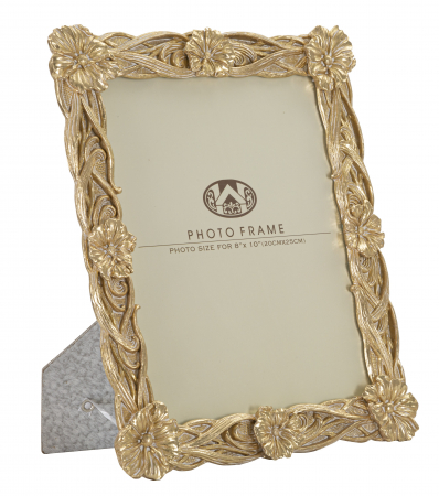 Rama foto Twist Flo, Rasina/Sticla, Auriu/Alb, 31.3x26.6x2.2 cm [5]