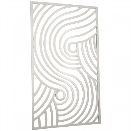 Relief de perete, dreptunghiular, Metal, gri deschis, PU 2, L. 1 cm, l. 60 cm, H 35 cm [1]